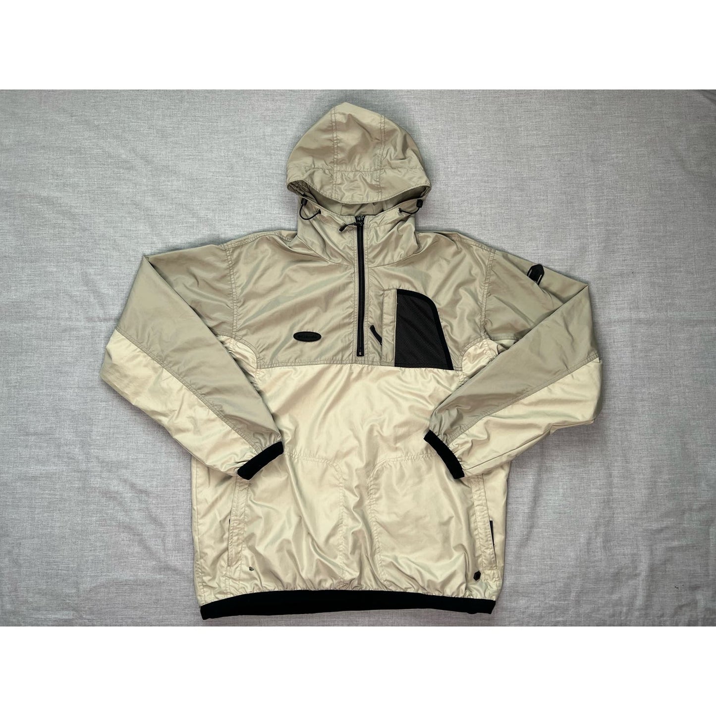 Columbia Sportswear Quarter Zip Pullover Hooded Windbreaker Large