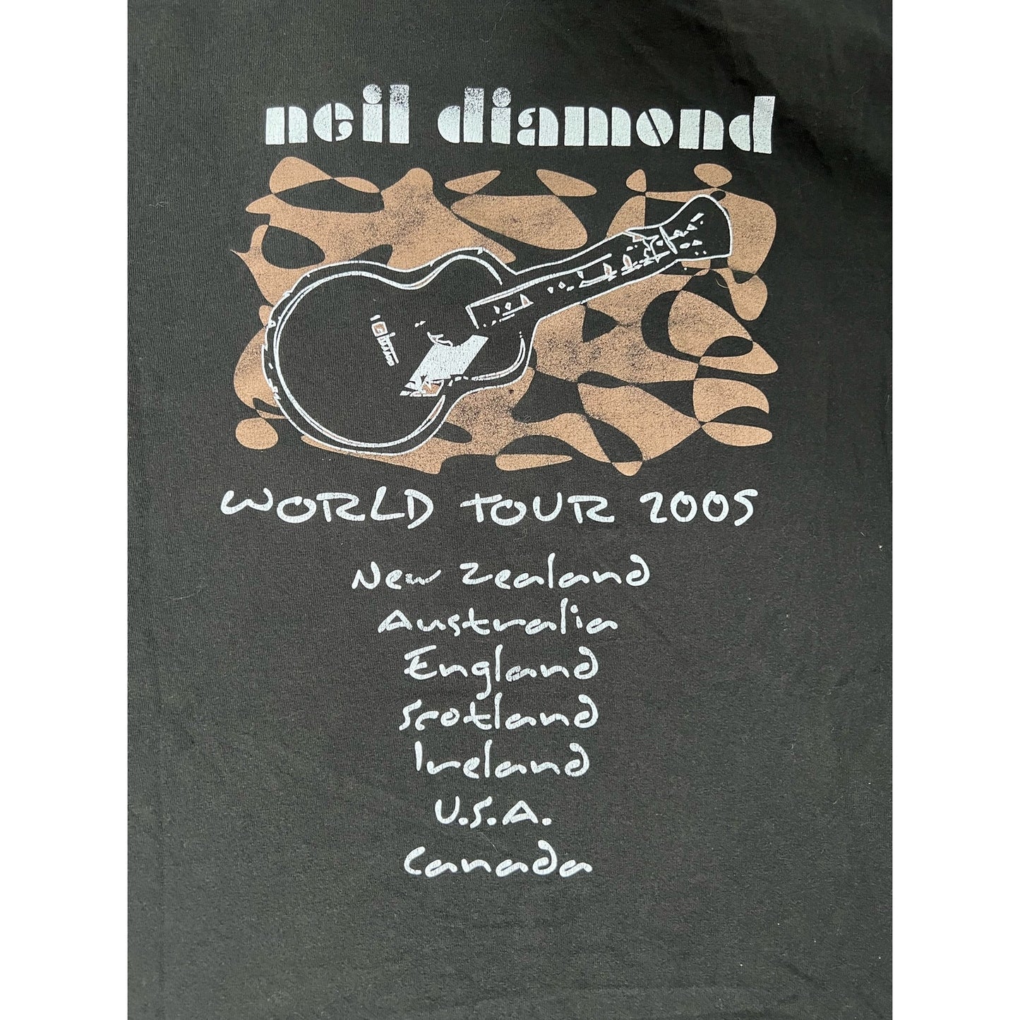 Vintage Neil Diamond 2005 World Tour Band T-Shirt XL