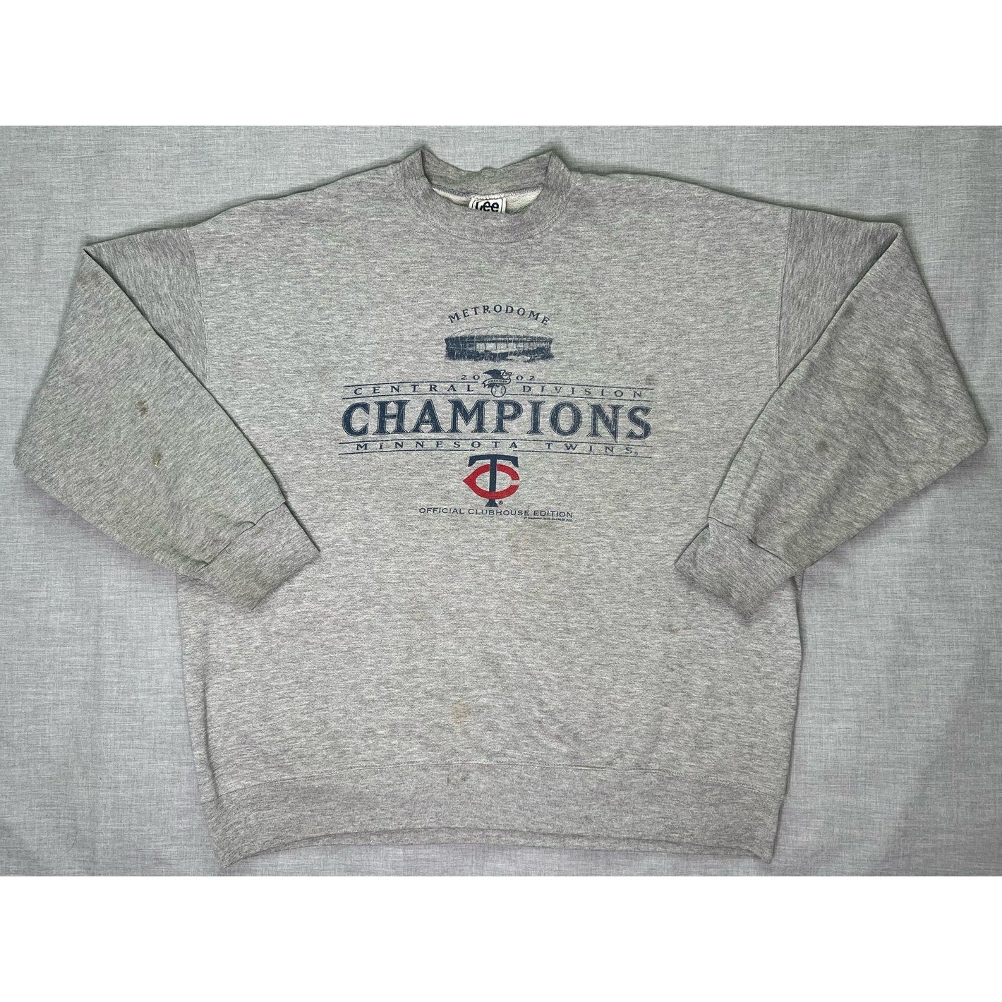 Vintage 2002 Minnesota Twins Champions Pullover Crewneck Sweatshirt 2XL
