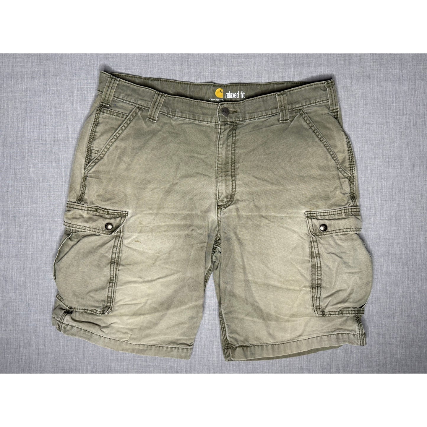 Carhartt Relaxed Fit Faded Cargo Utility Workwear Shorts 38