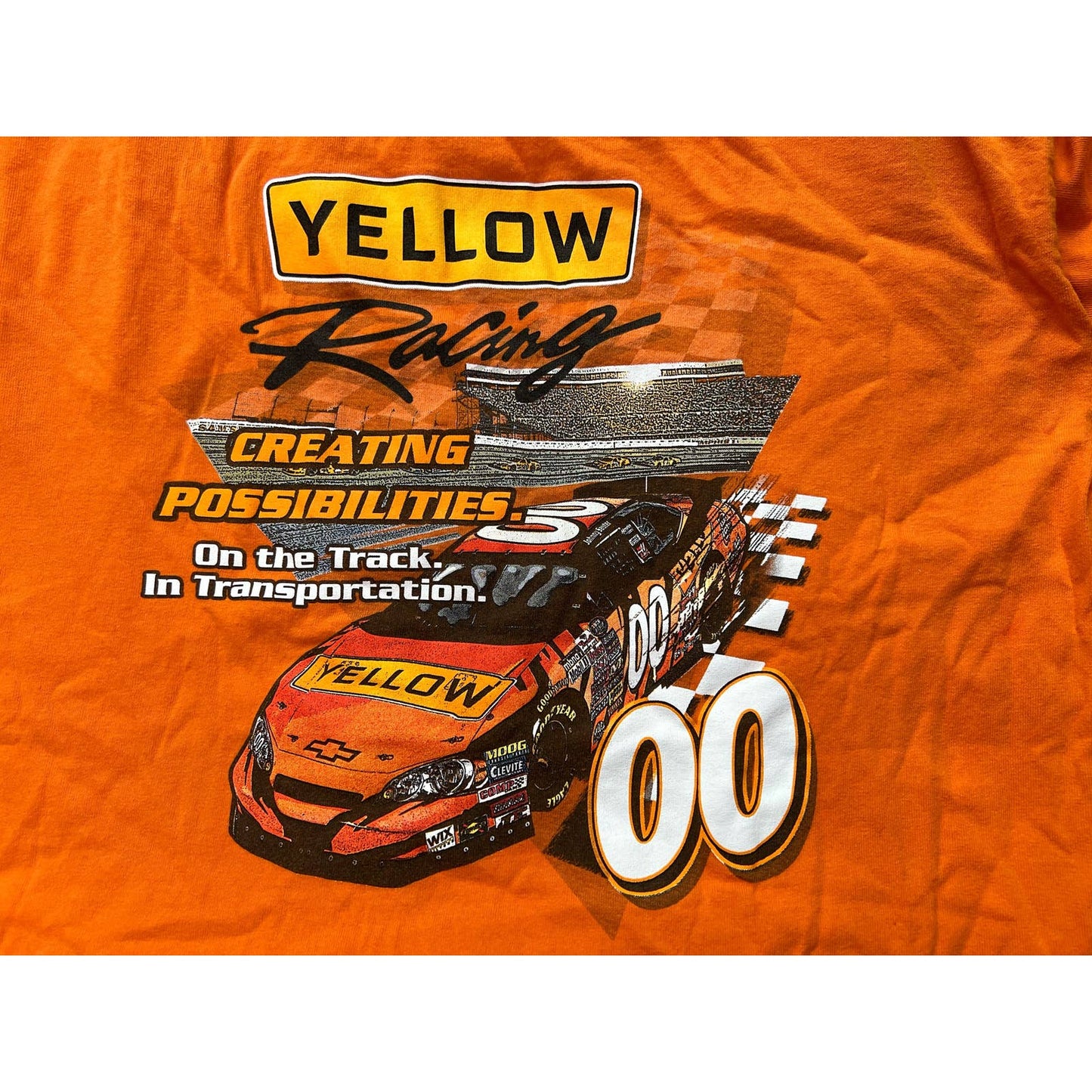 NASCAR Yellow Racing Creating Possibilities Chevy T-shirt XL