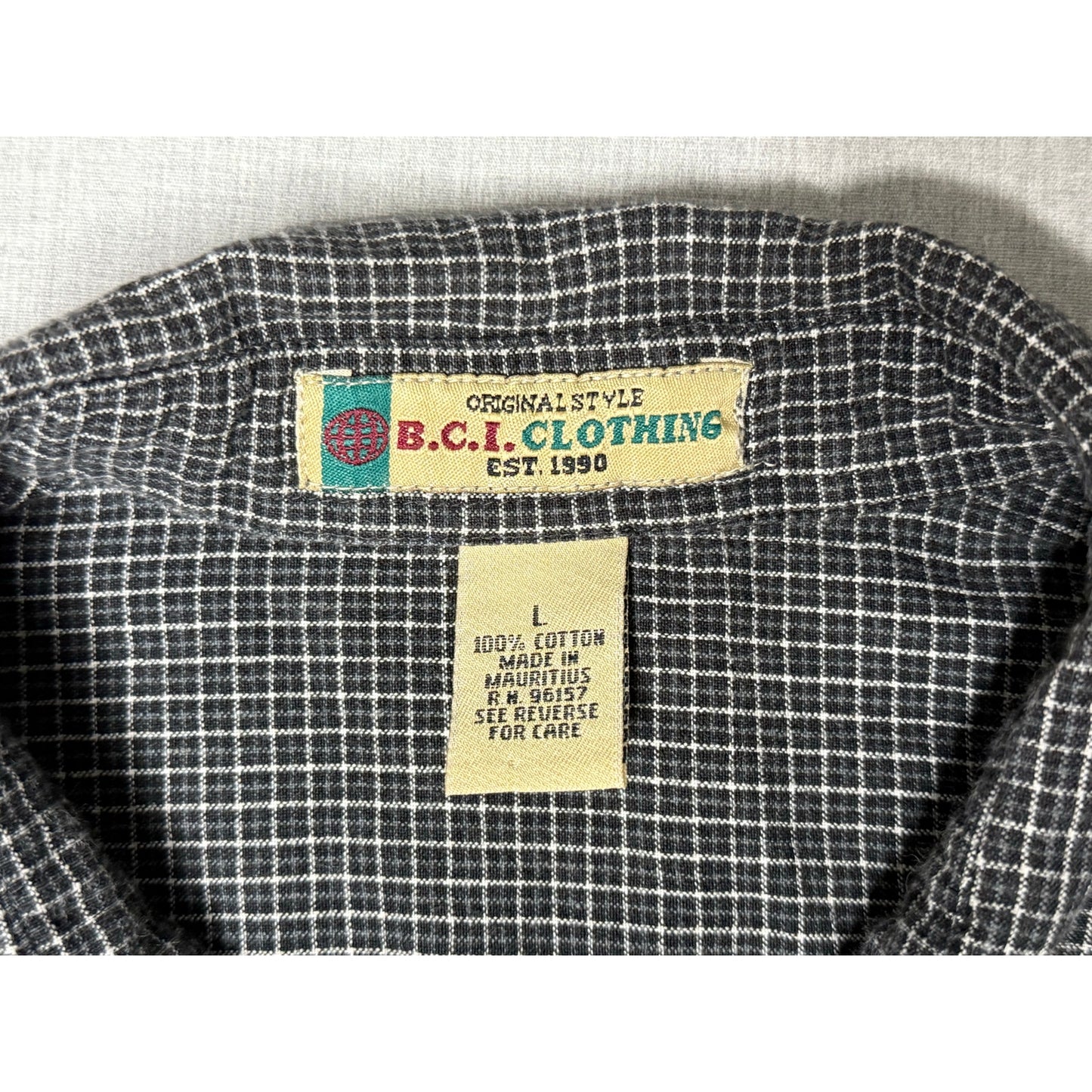 Vintage 90s BCI Clothing Flannel Design Button Up Shirt Women’s Large