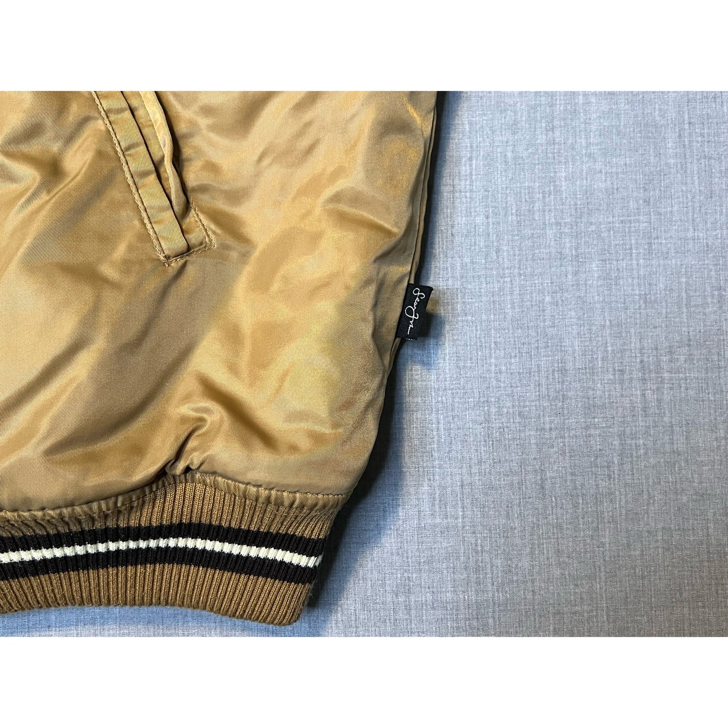 Vintage Y2K Sean John Quilted Snap Up Puffer Bomber Jacket XL