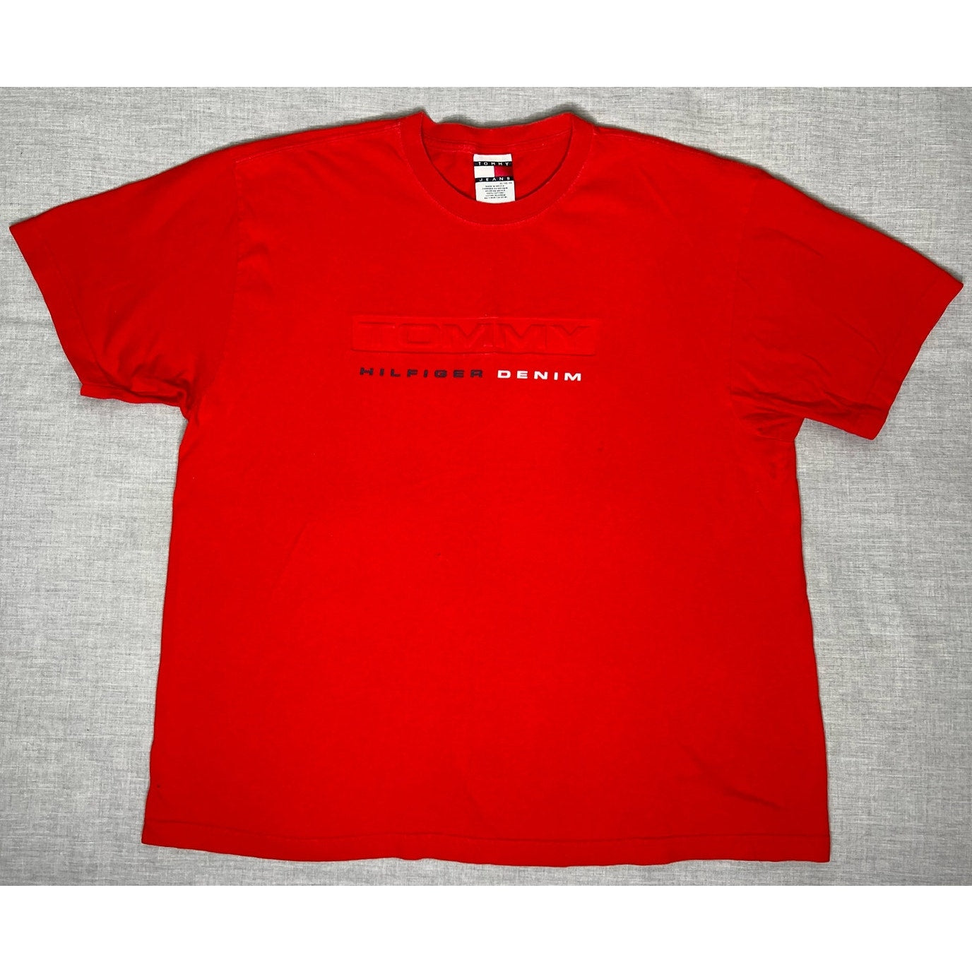 Vintage Tommy Hilfiger Denim Spell Out T-Shirt XL