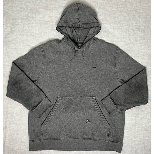 Vintage Y2K Nike Dark Grey Pullover Hoodie Sweatshirt XL