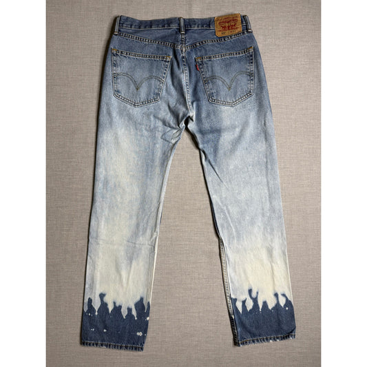 Levi’s 505 Straight Fit Custom Bleached Flame Jeans 31x32