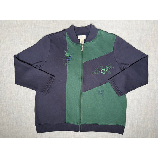 Vintage 90s Studio Works Full Zip Crewneck Sweatshirt Women’s Large