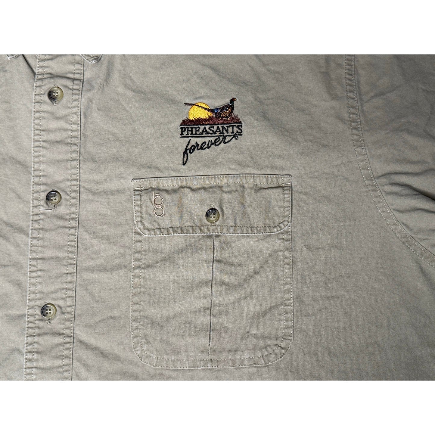 Vintage 90s Pheasants Forever Bob Allen Button Down Hunting Shirt 2XL