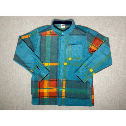 Columbia Sportswear Fleece Flannel Snap Up Sweatshirt Medium