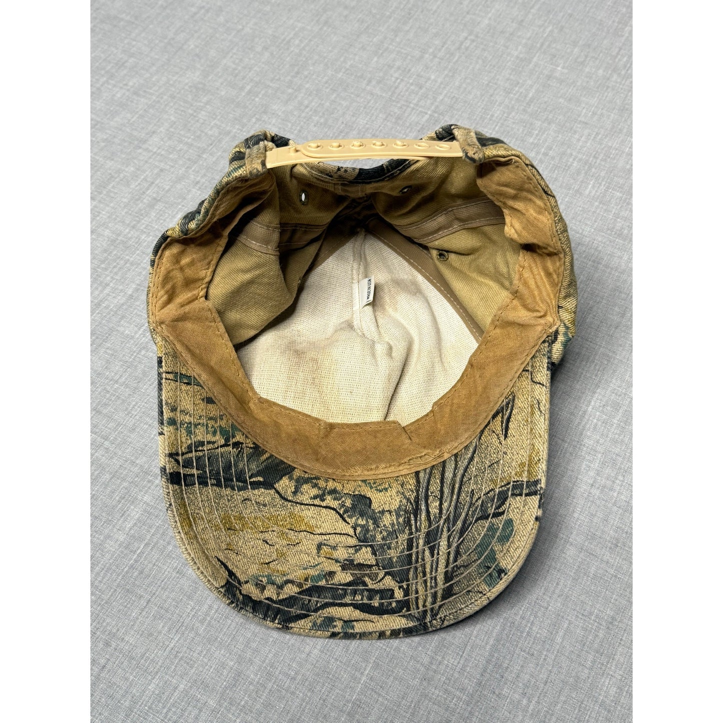 Vintage 80s Tree Camo Camouflage Hunting Adjustable Snapback Hat