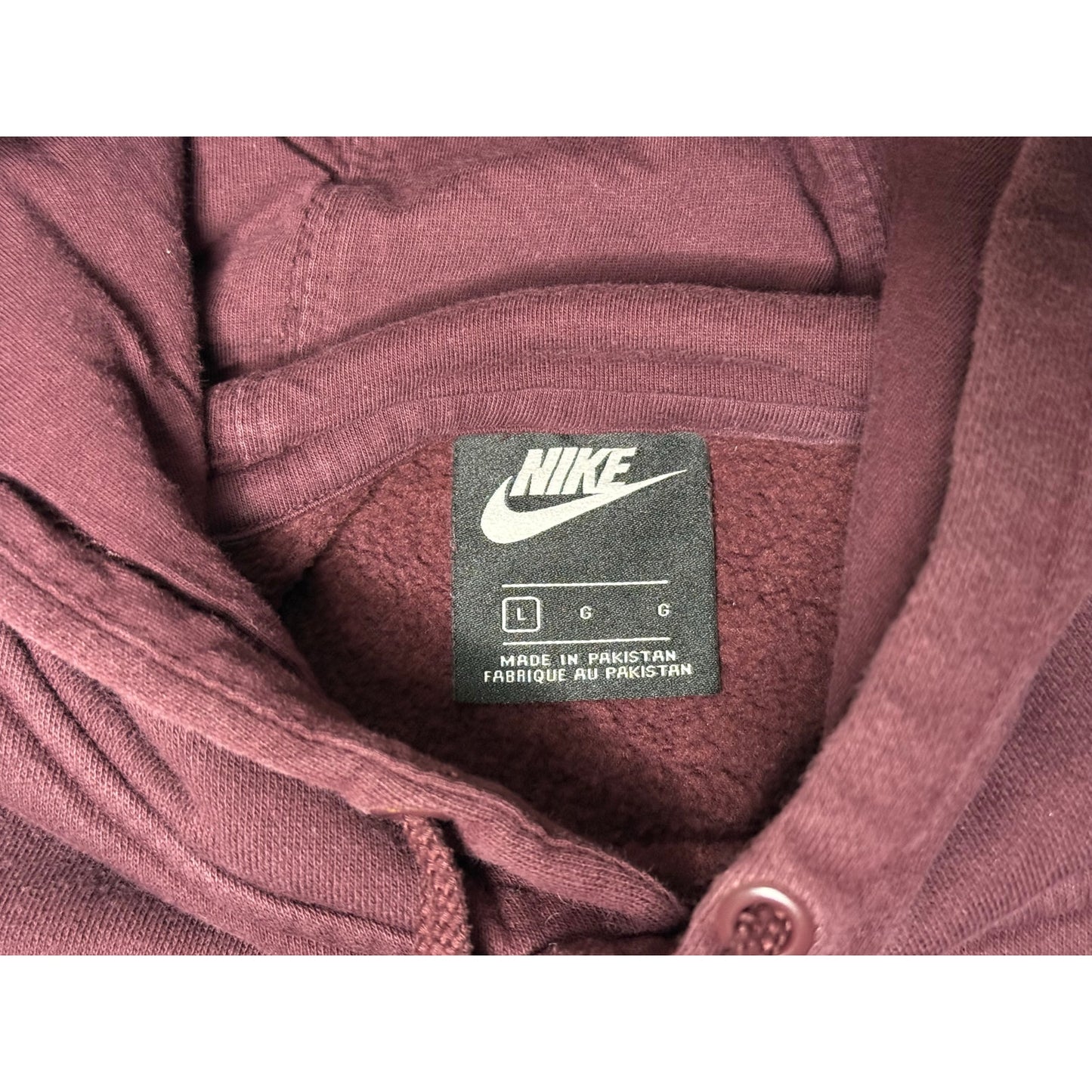Nike Sportswear Burgundy Pullover Hoodie Large