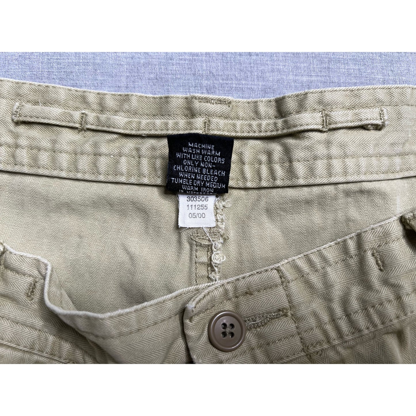 Vintage Y2K Gap Khaki Double Knee Hiking Pants 38x30