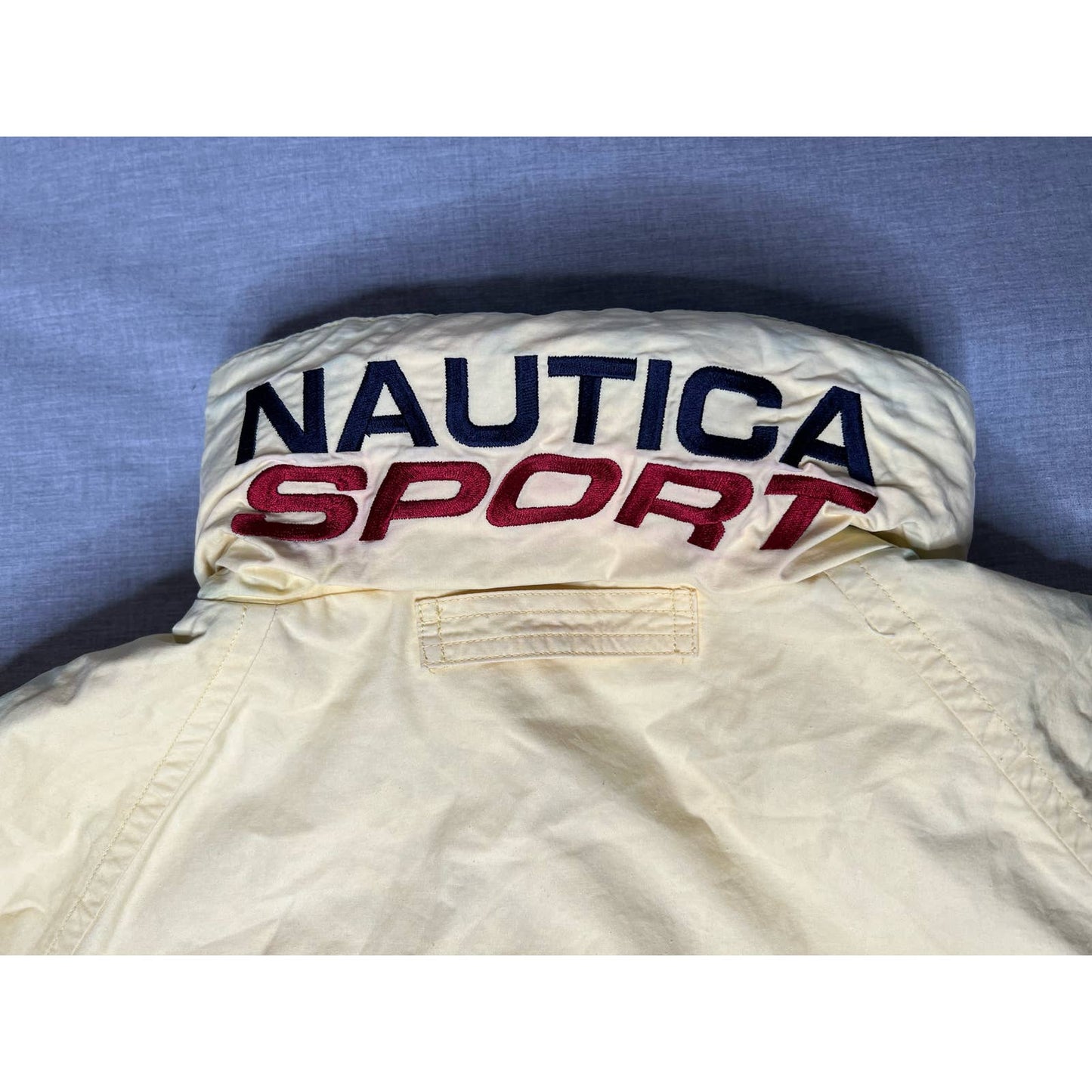 Vintage 90s Nautica Sport Reversible Blue and Yellow Jacket XL