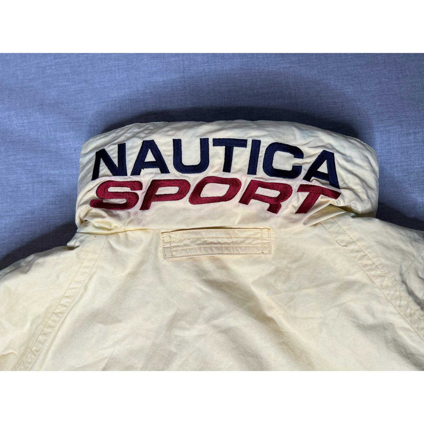 Vintage 90s Nautica Sport Reversible Blue Yellow Jacket XL