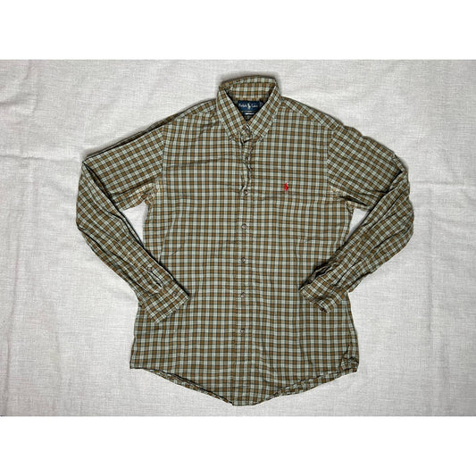 Polo Ralph Lauren Plaid Button Down Dress Shirt Medium