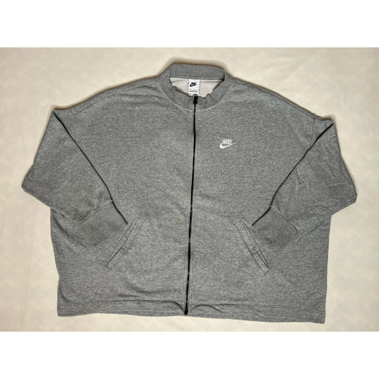 Nike Full Zip Hoodless Baggy Sweatshirt Large