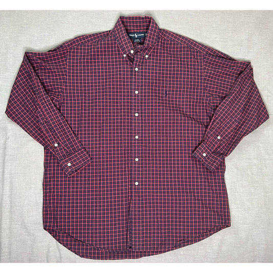 Vintage Polo Ralph Lauren Blake Plaid Button Down Shirt Large