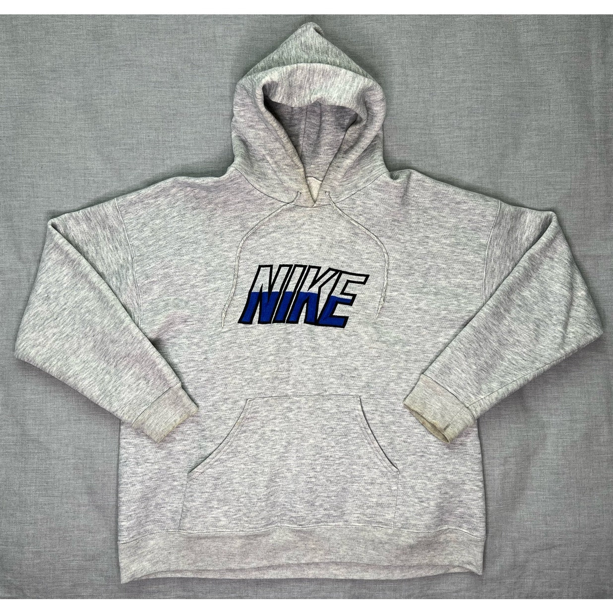 Vintage Nike Spell Out Embroidered Pullover Hoodie Sweatshirt XL