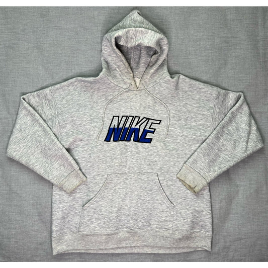 Vintage Nike Spell Out Embroidered Pullover Hoodie Sweatshirt XL