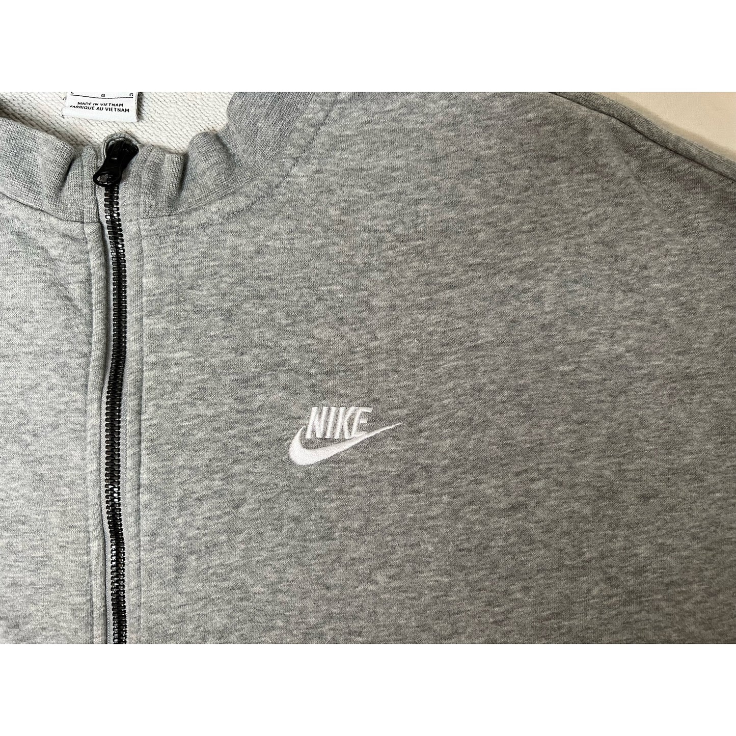 Nike Full Zip Hoodless Baggy Sweatshirt Large