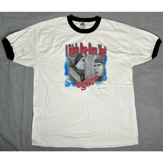 Vintage A Christmas Story Triple Dog Dare T-Shirt 2XL