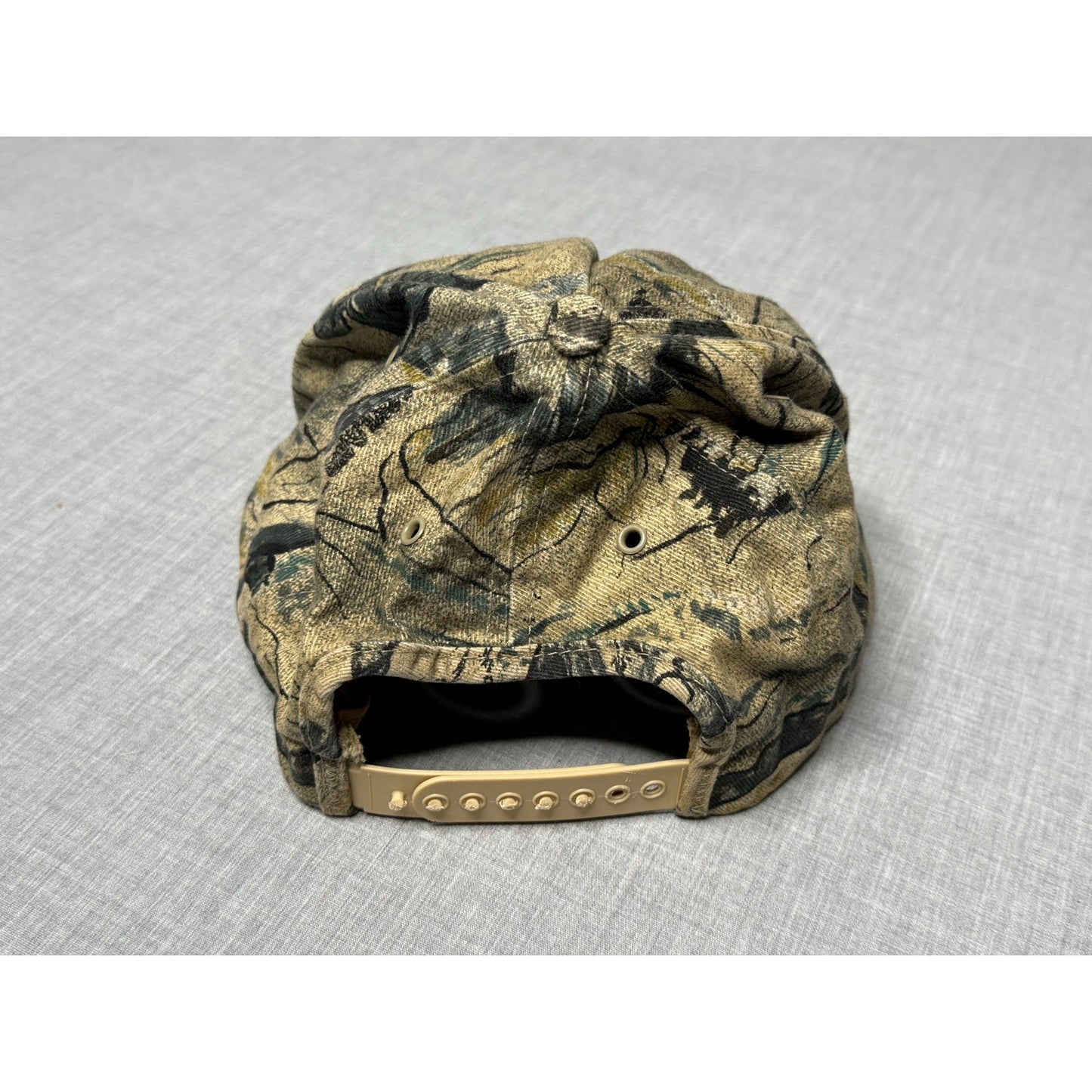 Vintage 80s Tree Camo Camouflage Hunting Adjustable Snapback Hat
