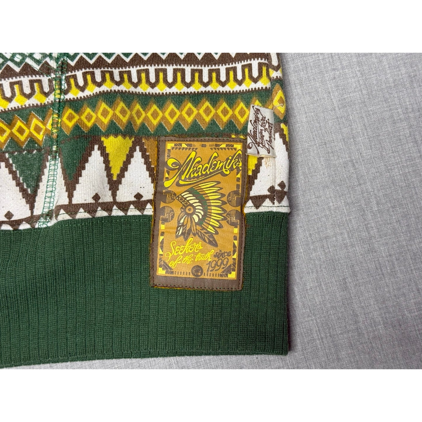 Vintage Y2K Akademiks Native Warriors Aztec Full Zip Hoodie 3XL
