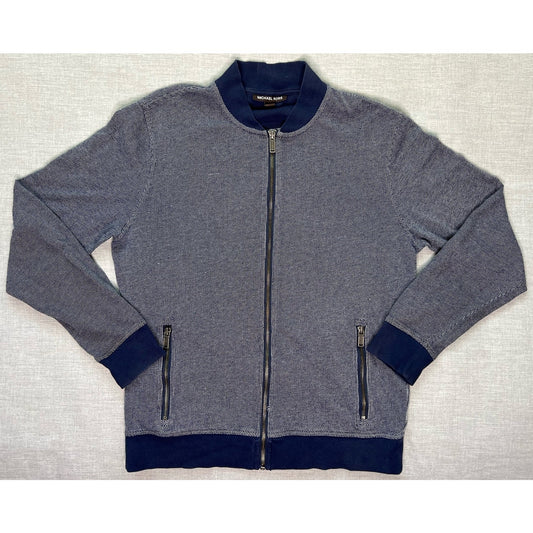 Michael Kors Full Zip Mock Neck Knit Jacket Large