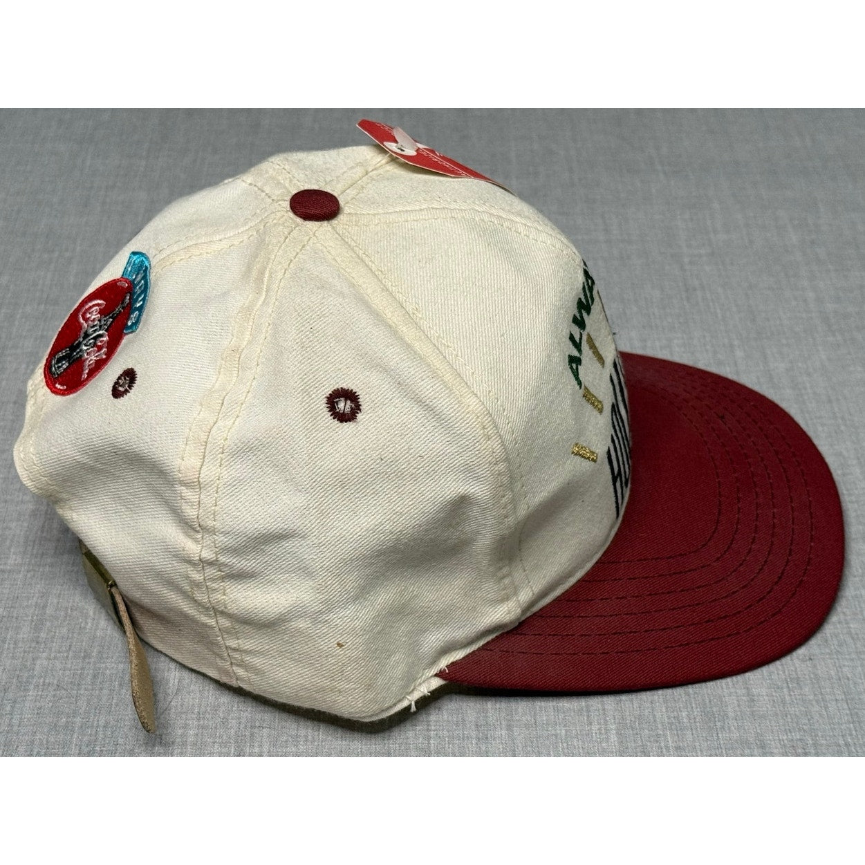 Vintage 90s Coca-Cola Always In Houston Adjustable Hat
