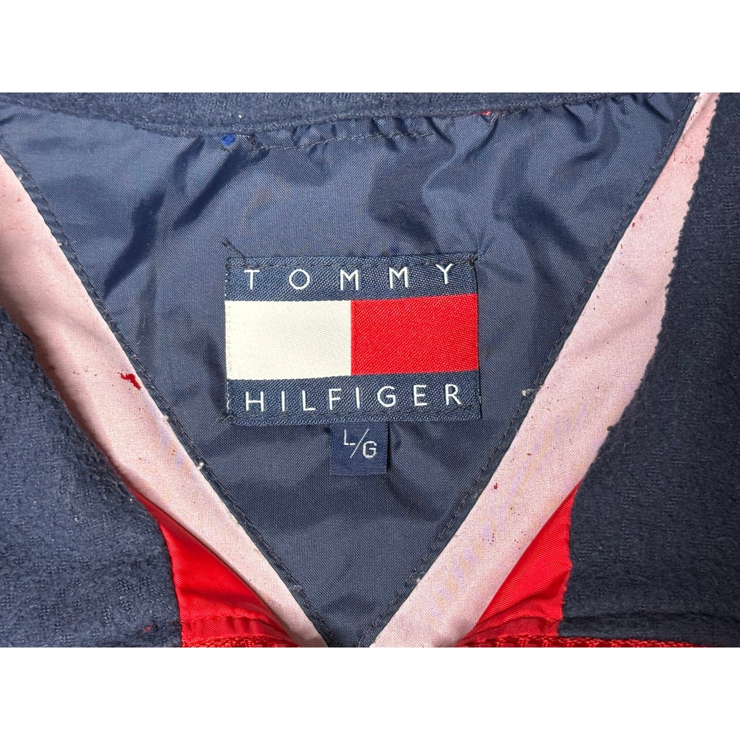Vintage 90s Tommy Hilfiger Quarter Zip Windbreaker Large