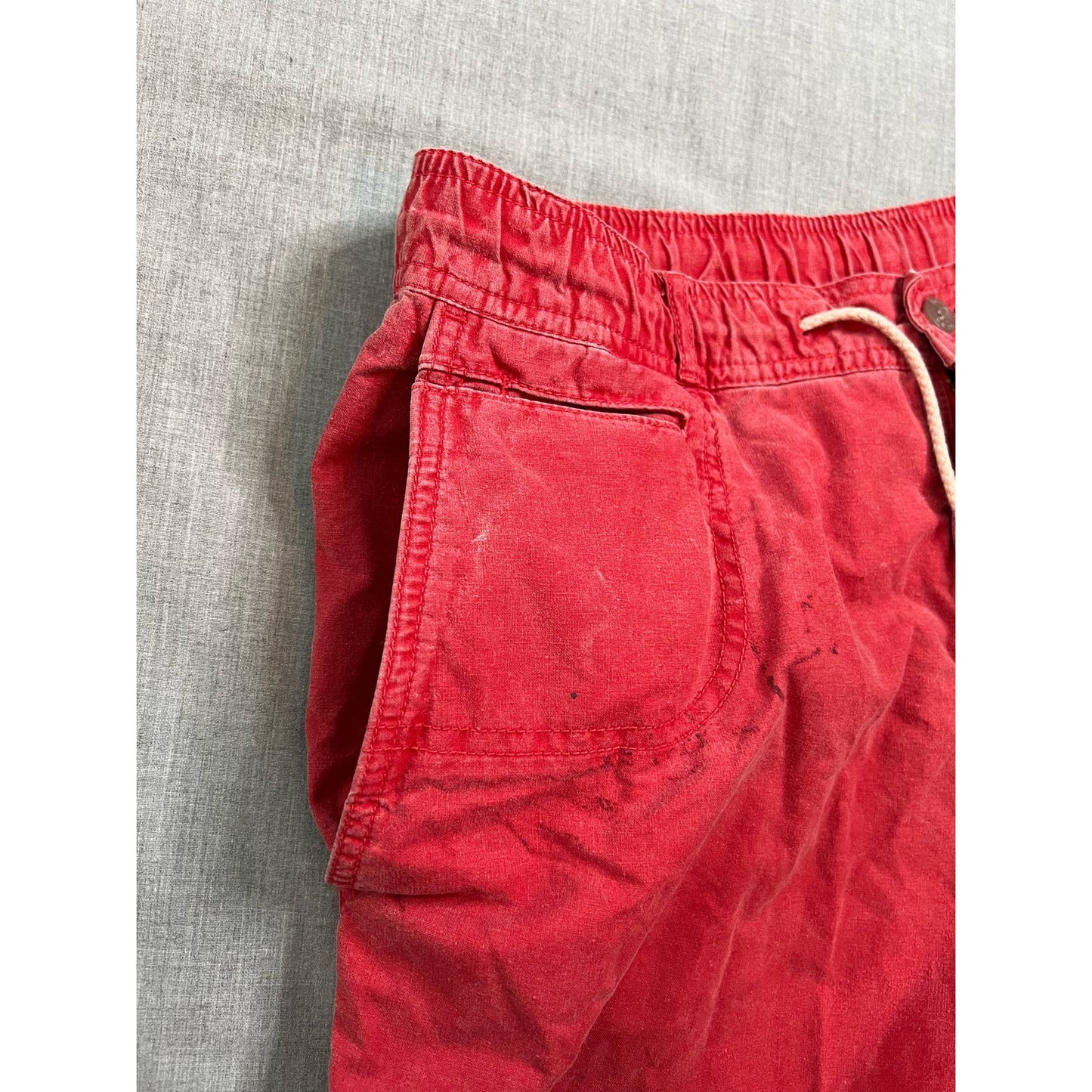 Vintage Brittgear Adjustable Waist Red Pants Small 34x32