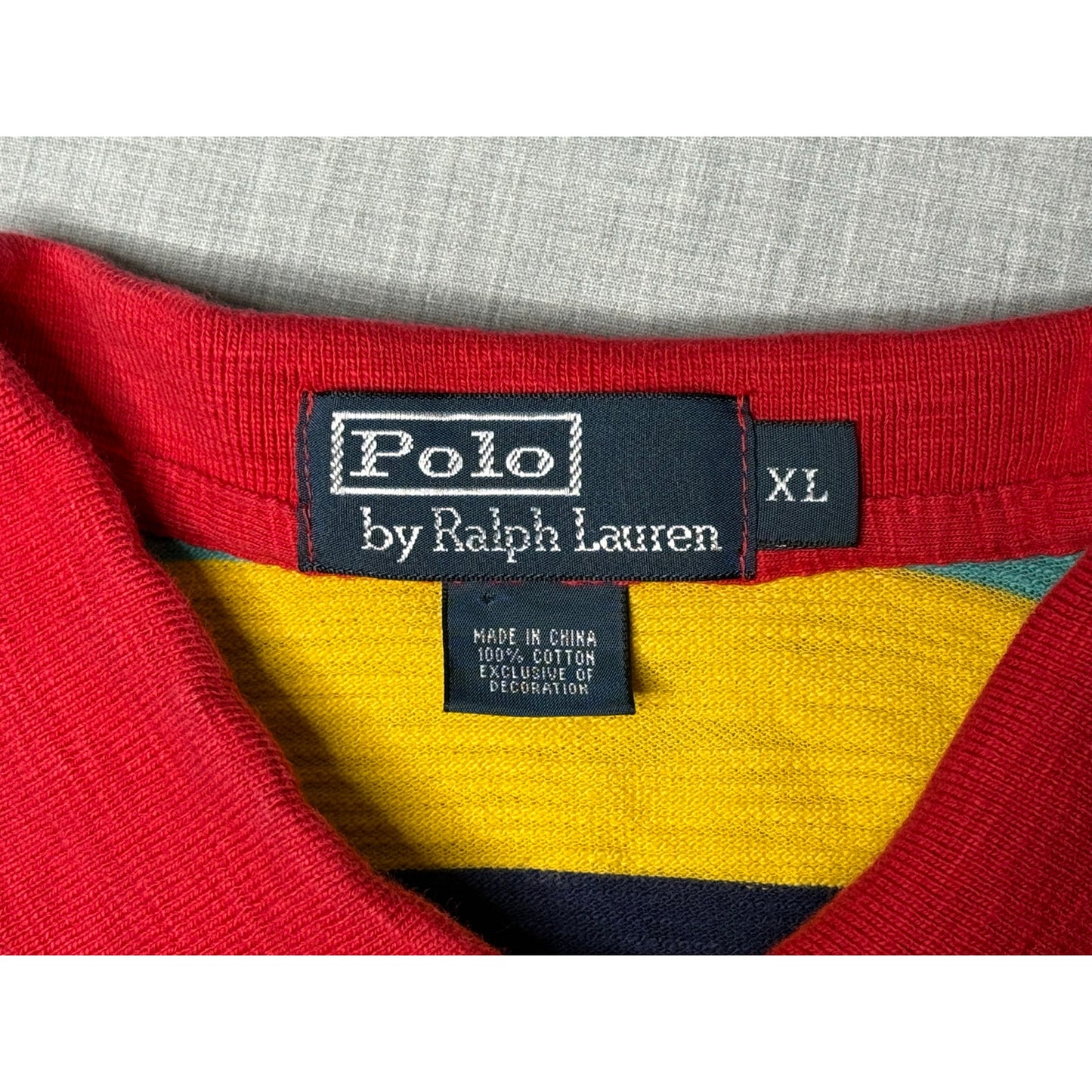 Polo Ralph Lauren Striped Slub Knit Polo Shirt XL