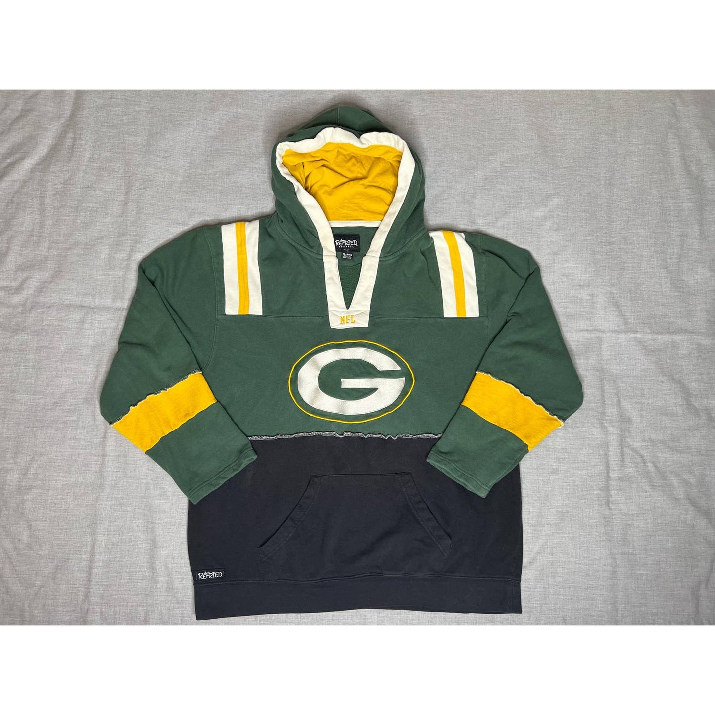 Green Bay Packers Refried Apparel Pullover Hoodie 2XL