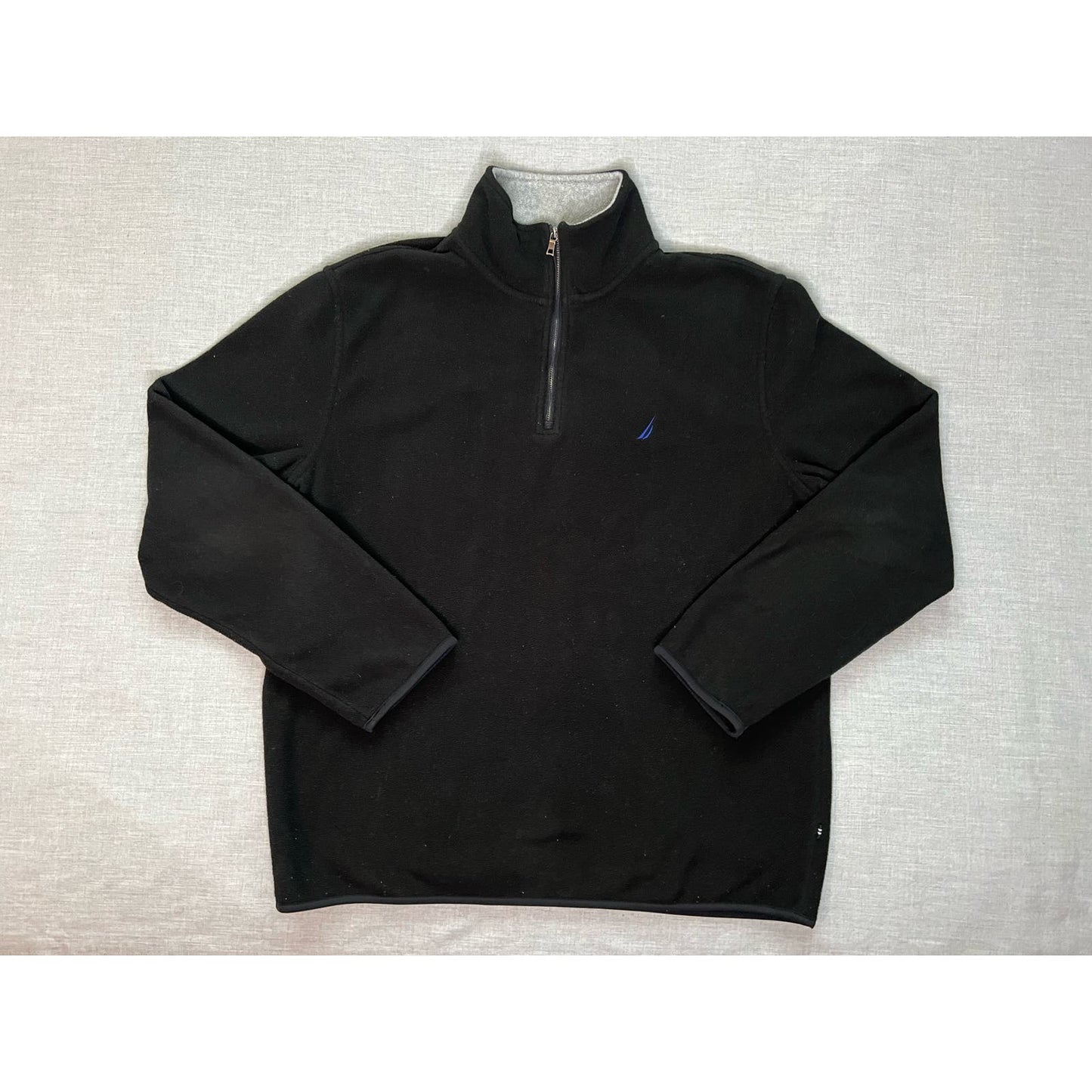 Nautica Quarter Zip Pullover Fleece Sweatshirt Medium