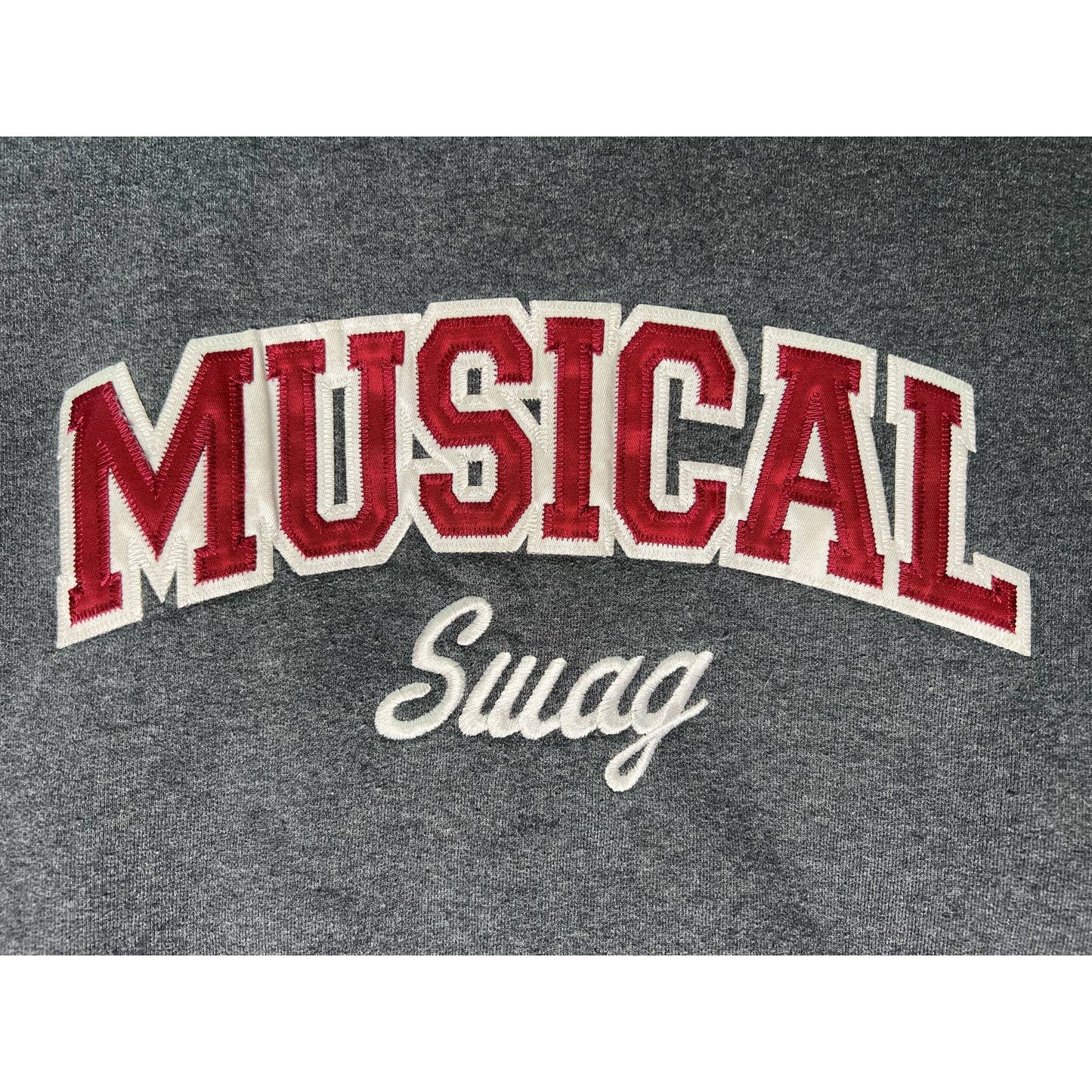 Vintage 90s Musical Swag Embroidered Crewneck Sweatshirt Medium