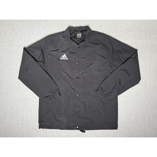 Adidas Mesh Lined Snap Up Collared Windbreaker Medium