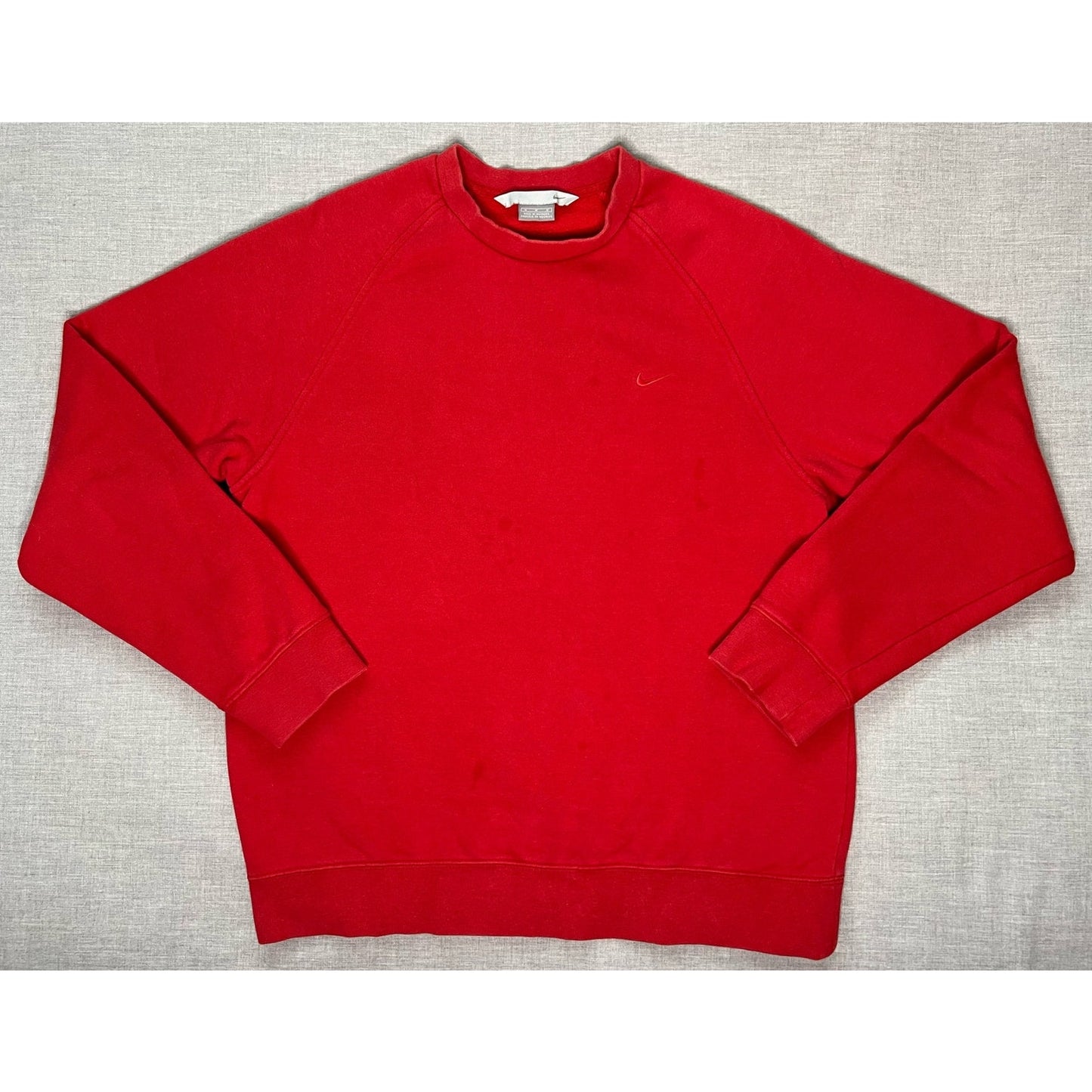 Vintage Y2K Nike Red Pullover Crewneck Sweatshirt Medium