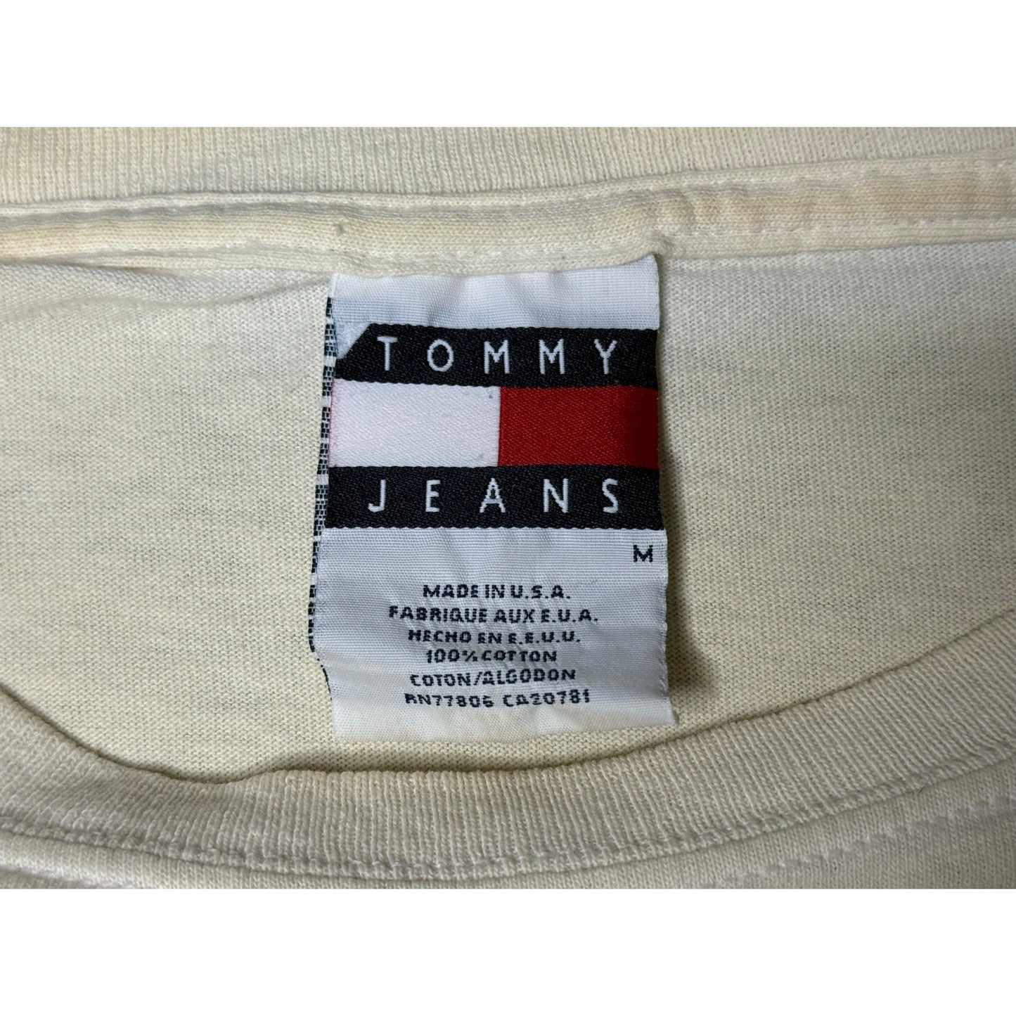 Vintage 90s Tommy Hilfiger Jeans Double Sided T-shirt Medium