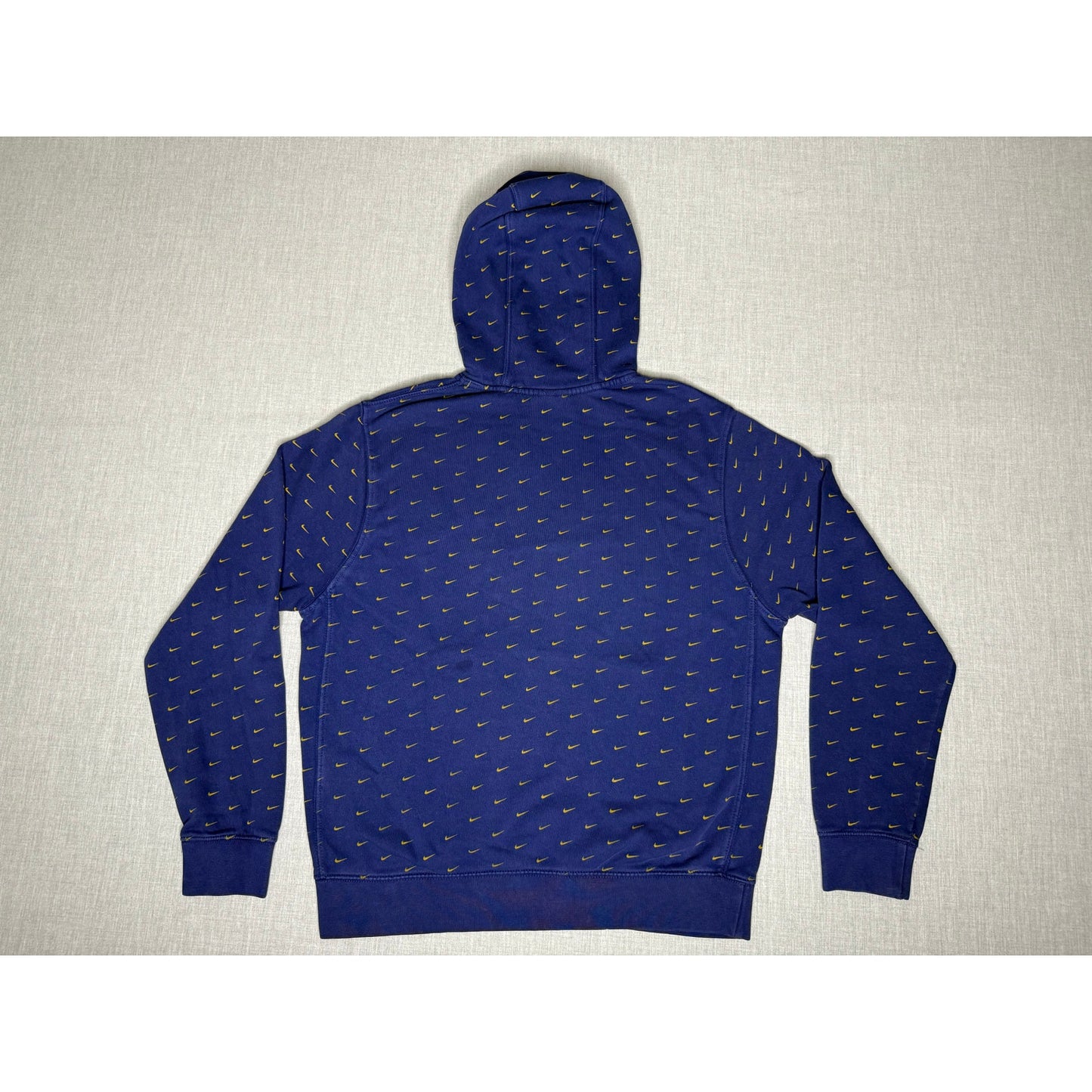 Nike All Over Swoosh Logo Pullover Hoodie Medium