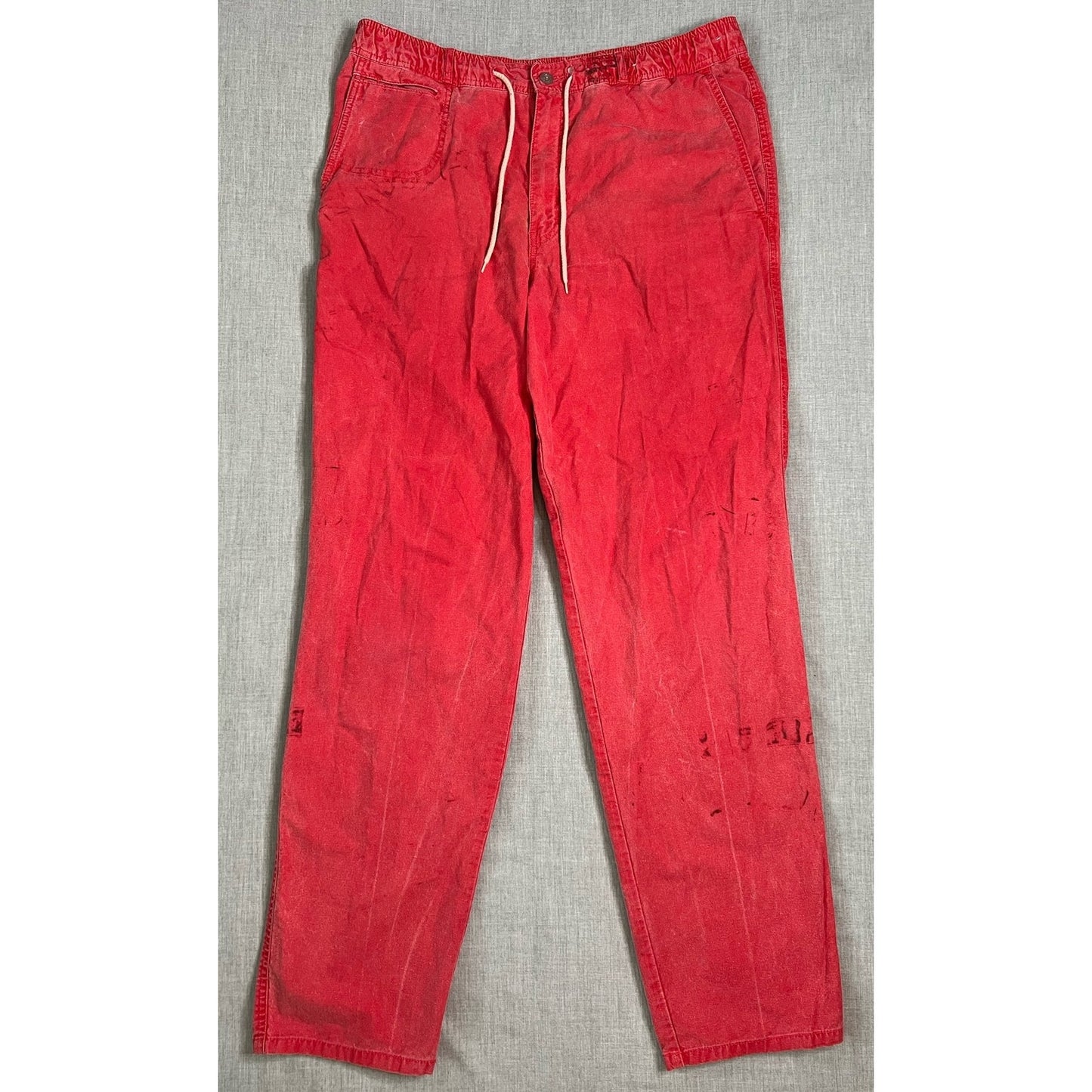 Vintage Brittgear Adjustable Waist Red Pants Small 34x32