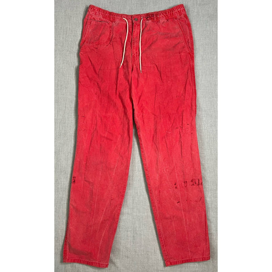 Vintage Brittgear Adjustable Waist Red Pants Small 34x32