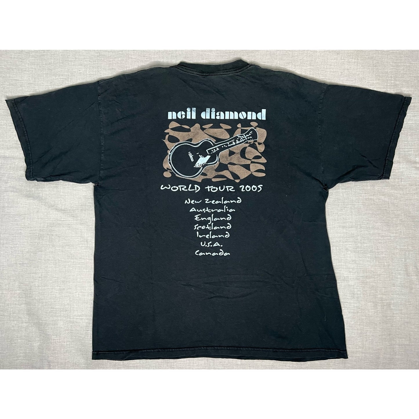 Vintage Neil Diamond 2005 World Tour Band T-Shirt XL