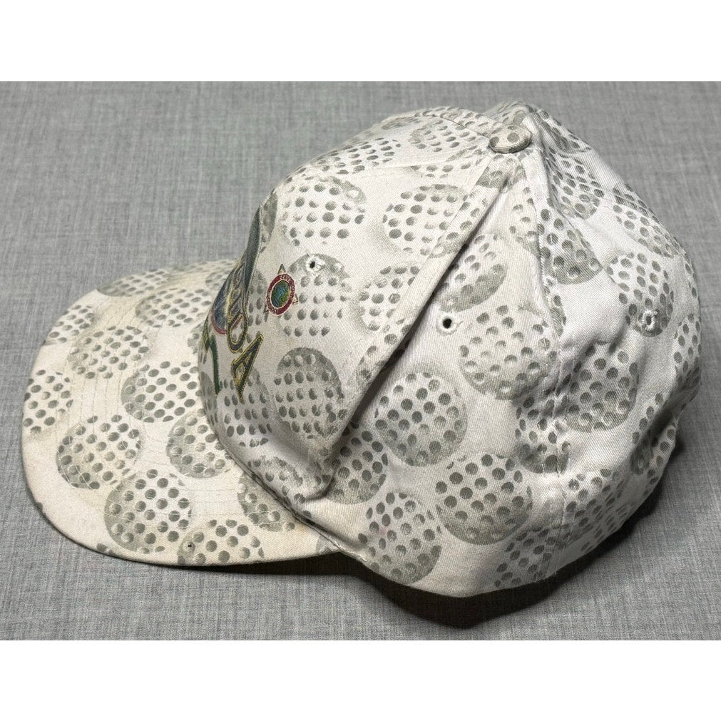 Vintage 90s Florida Golf Ball All Over Print Snapback Hat