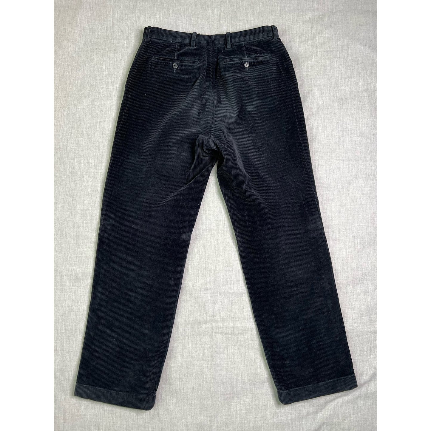 Nautica Black Button Pocket Corduroy Pants 34x32