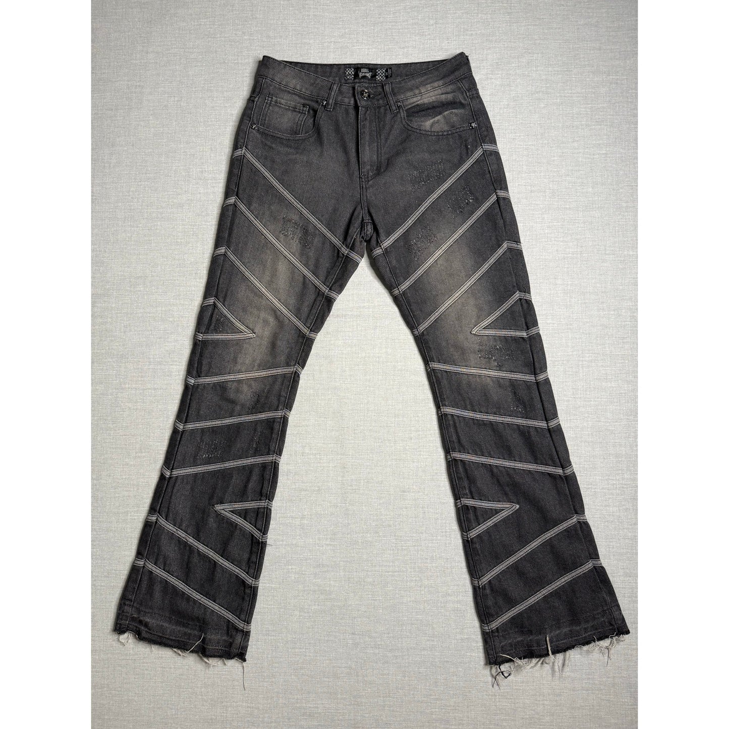Rebel Vengeance Stacked Flared Jeans 28