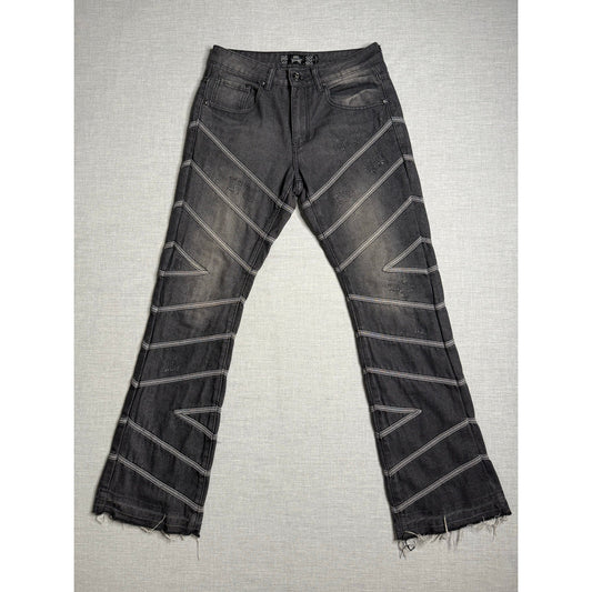 Rebel Vengeance Stacked Flared Jeans 28
