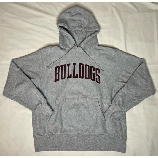 Champion Reverse Weave Bulldogs Pullover Hoodie Sweatshirt Large