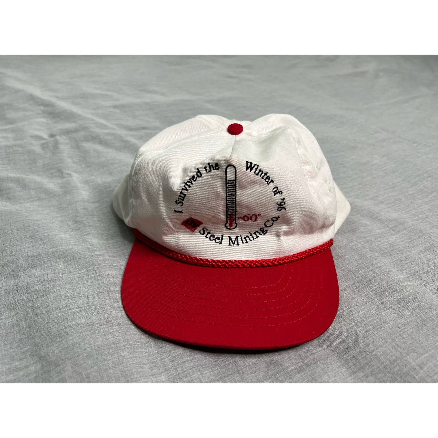 Vintage Survived the Winter of 96’ Steel Mining Snapback Hat