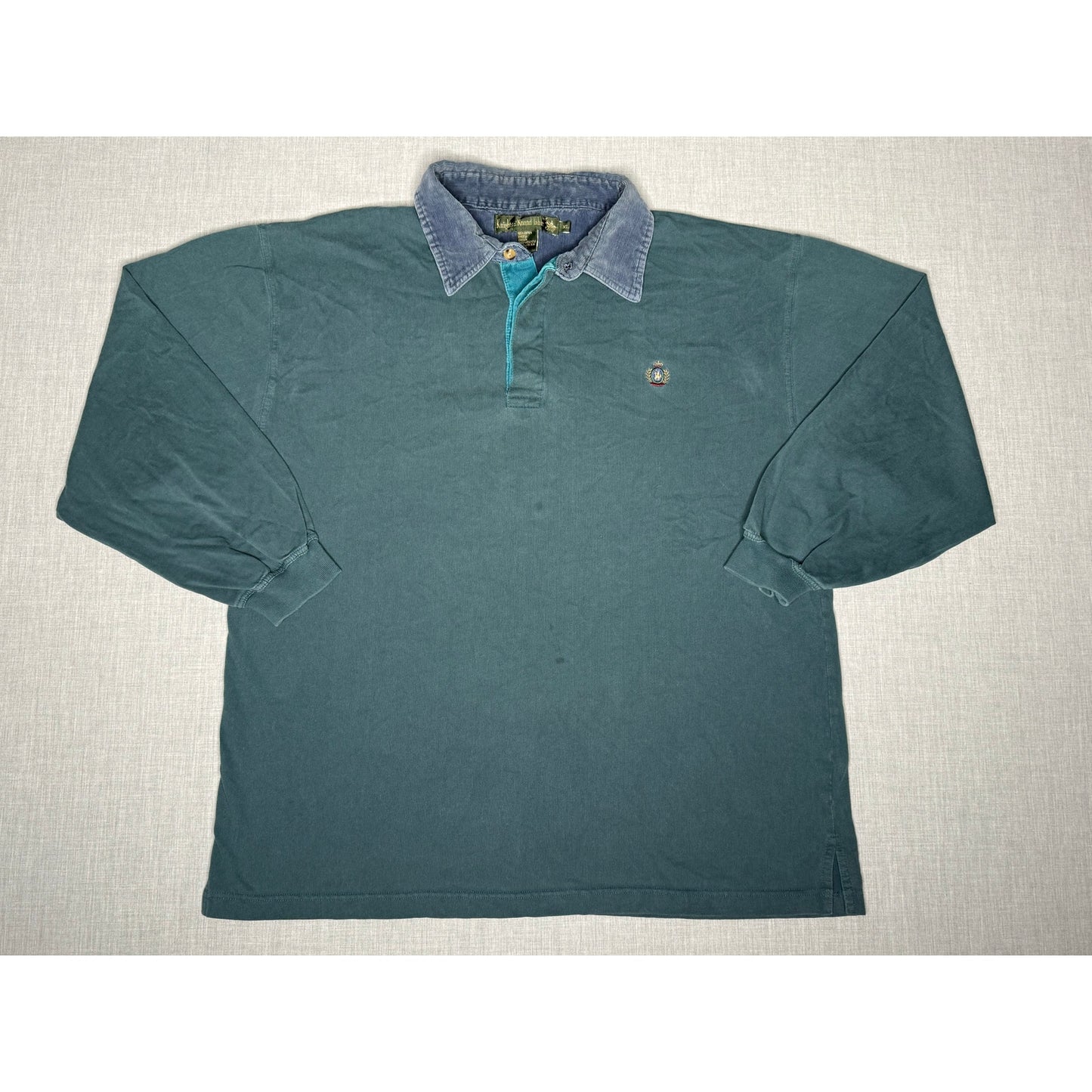 Vintage Knights of Round Table Long Sleeve Polo Shirt XL