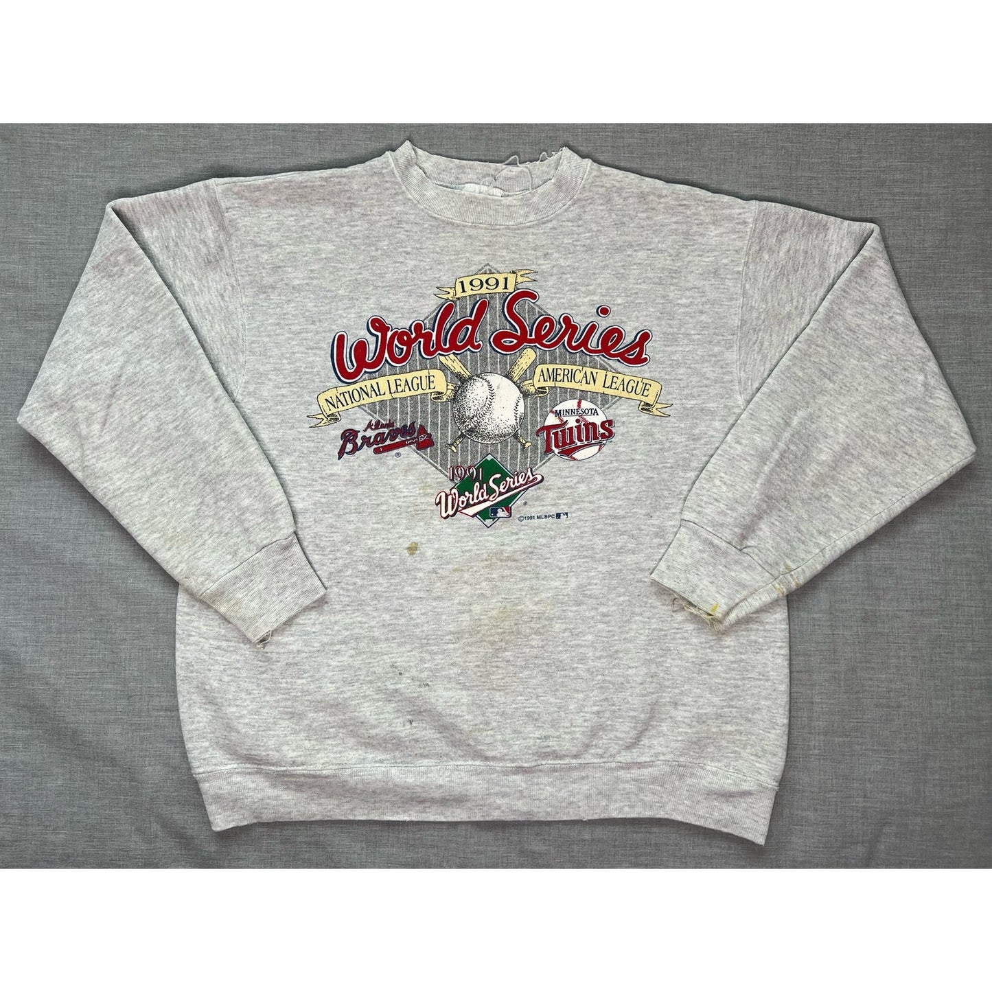 Vintage 1991 Minnesota Twins World Series Crewneck Sweatshirt Large
